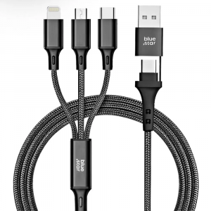 Laddkabel 4i1 USB-A/C - Lightning/USB-C/USB-A 1.2m 