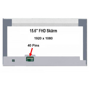 Laptopskärm 15.6" LED 40pin 1920X1080 FHD utan Bra