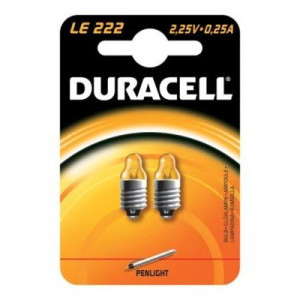 Lampa liten sockel 2.25V 0.25A Duracell 2-pack LE222