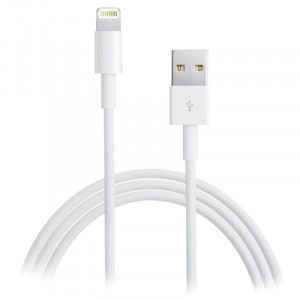 Lightning - USB-A kabel 2m vit bulk