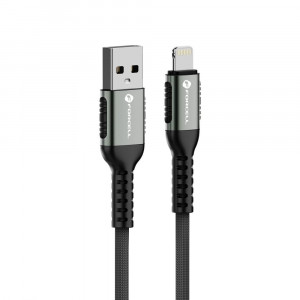 Lightning - USB-A kabel 3m Svart Slitstark