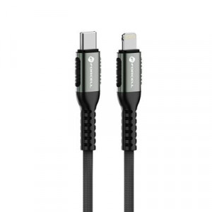 Lightning - USB-C kabel 2m Svart Slitstark