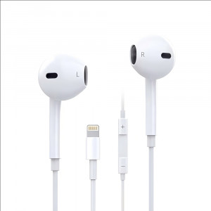 Lightning Hörlurar Earbuds för iPhone Vit
