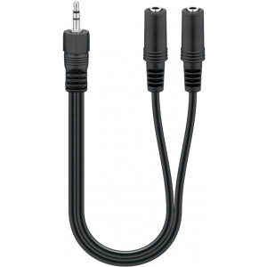 Ljudadapter 3.5mm - 3.5mm x2 (ha-ho) splitter 0.2m