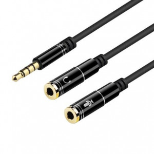 Ljudadapter 3.5mm datorheadset till mobil 30cm