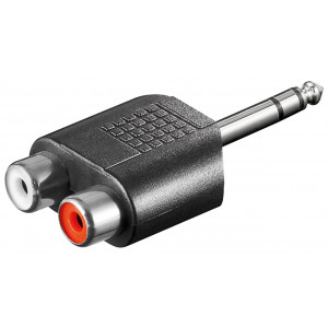 Ljudadapter 6.35mm - RCA x 2 (ha-ho)