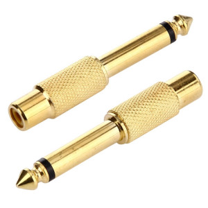 Ljudadapter 6.3mm mono - RCA Audio adapter (hane-hona)