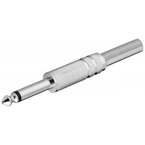 Ljudkontakt 6.35mm mono hane metall