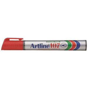 Märkpenna Artline 107 Permanent 1.5mm Rund Röd EK-107 RED
