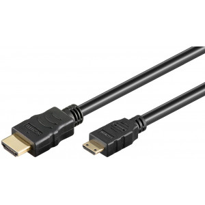 Mini HDMI - HDMI kabel GOLD 2m