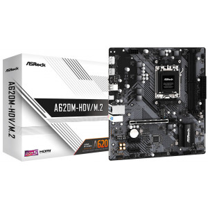 Moderkort AM5 A620M ASRock A620M-HDV/M.2 DDR5 90-MXBLL0-A0UAYZ