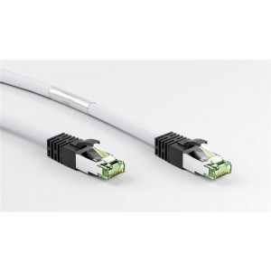 Nätverkskabel Cat8.1 (0.5m) S/FTP LSZH Koppar vit