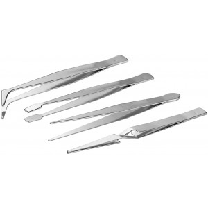 Pincetter i rostfritt stål 4-pack