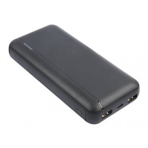 Powerbank 20000mAh 2xUSB-A Essentials svart 1110009