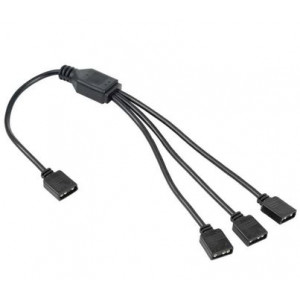 RGB LED Fläktkabel 3-pin 5V splitter 1 till 3 hona 101655