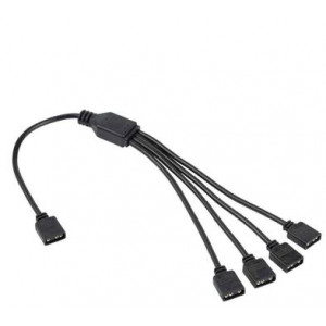 RGB LED Fläktkabel 3-pin 5V splitter 1 till 4 hona 101651