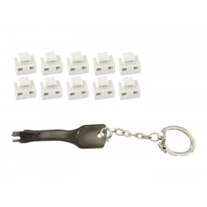 RJ45 LAN-port blockerare med lås och nyckel 10st MC-RJ45PORTBLOCK-W
