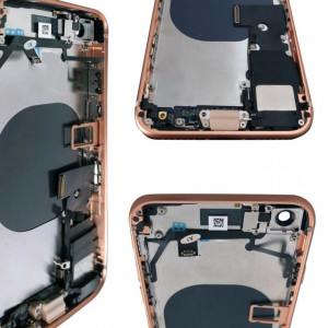Baksida iPhone 8+ komplett med flexkablar GuldRosa