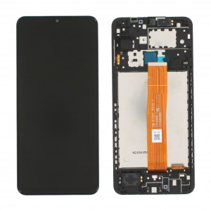 Skärm Samsung Galaxy A12 SM-A125F svart + ram GH82-24490A GH82-24491A