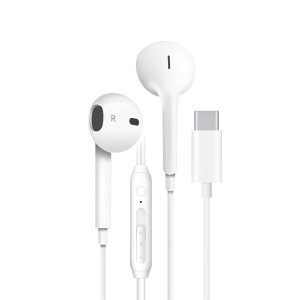 USB-C Headset In-Ear Bas Vit