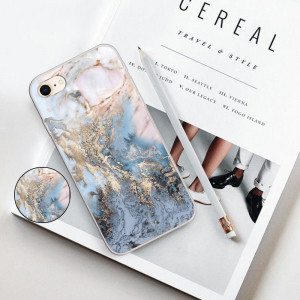 Skal iPhone 8/7/6S/6/SE2020 - TPU Marmorlack Guld SK-i102