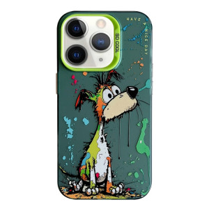 Skal iPhone 11 Pro Max - Färgglad Figur Grön Hund