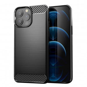Skal iPhone 13 PRO MAX - Silikonskal Carbon Svart 9145576212509