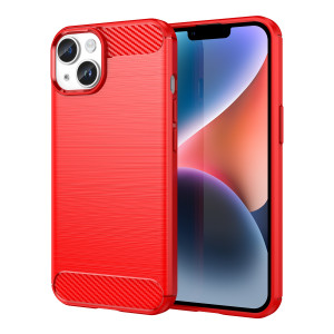 Skal iPhone 15 - Carbon Skal Röd 101872