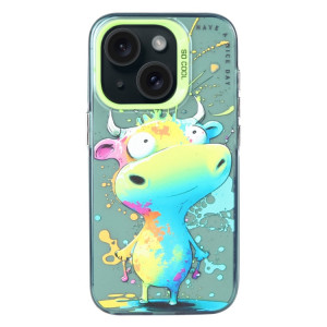 Skal iPhone 15 - Färgglad Figur Kossa
