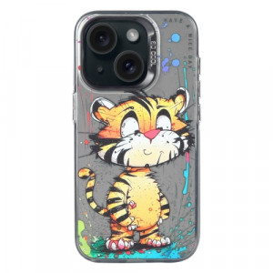 Skal iPhone 15 - Färgglad Figur Tiger