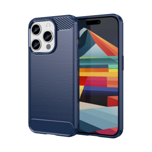 Skal iPhone 15 PRO - Carbon Skal Blå 101879