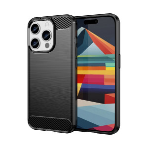Skal iPhone 15 PRO - Carbon Skal Svart 101877