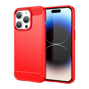Skal iPhone 15 PRO MAX - Carbon Skal Röd 101881