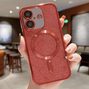 Skal iPhone 16 - Glitter MagSafe Röd