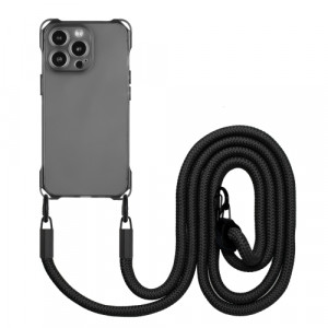 Skal iPhone 16 Pro - Halsband Stötsäkert Svart