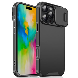 Skal iPhone 16 Pro Max - Skjutbart kameraskydd svart