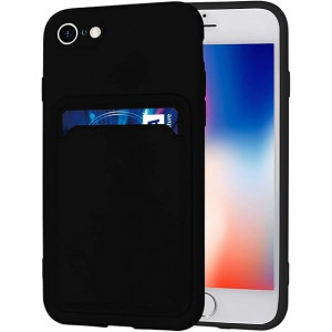 Skal iPhone 8/7/6S/6/SE2020/SE2022 Kortplats Svart SK-i162
