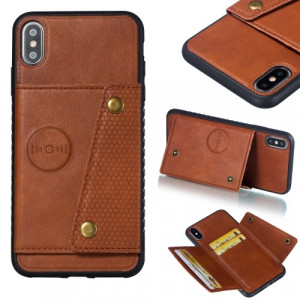 Skal iPhone XS MAX - Kortplats Magnetisk Brun SK-i057