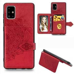 Skal - Samsung Galaxy A51 Kortplats Mandala Röd Skal-A51-30