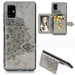 Skal - Samsung Galaxy A51 Kortplats Mandala Grå Skal-A51-29