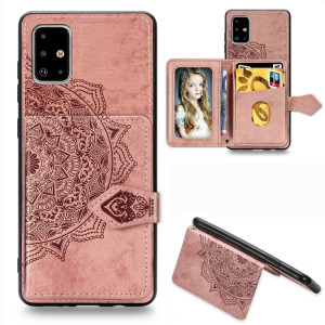 Skal - Samsung Galaxy A51 Kortplats Mandala Rosa Skal-A51-28