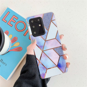 Skal - Samsung Galaxy A51 TPU Marmor Mosaik Blå Skal-A51-24