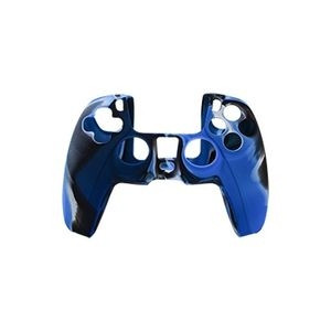 PS5 kontroll silikonskydd fodral Camouflage blå