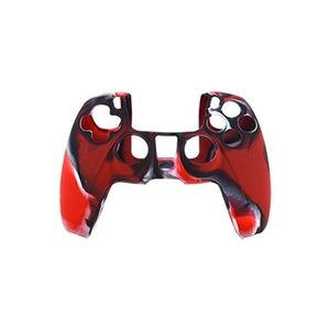 PS5 kontroll silikonskydd fodral Camouflage röd