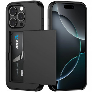 Skal iPhone 16 PRO - Armor med kortplats Svart 590508