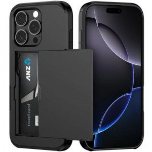 Skal iPhone 16 PRO MAX - Armor med kortplats Svart 590509