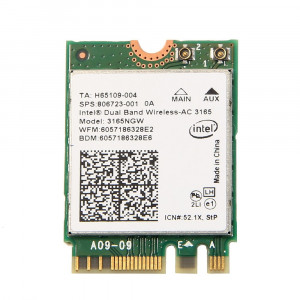 Trådlöst nätverkskort M.2 - Intel 3165NGW AC WiFi + Bluetooth
