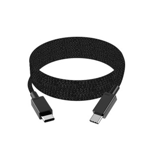 USB-C - USB-C kabel 100W 0.5m Slitstark flätad sva 590376