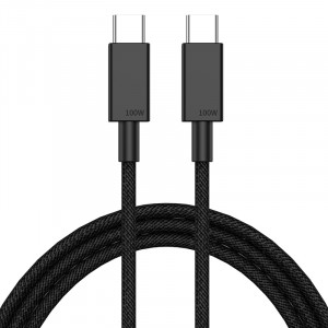 USB-C - USB-C kabel 100W 3m Slitstark svart