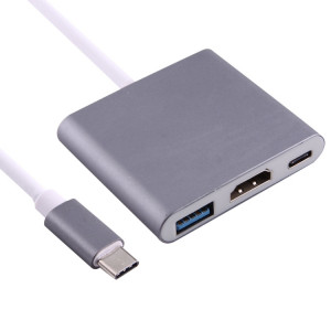 USB-C - HDMI + USB-C + USB-A 3.0 adapter dockning USBC-DOCK90